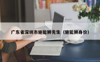 广东省深圳市施能狮先生（施能狮身价）