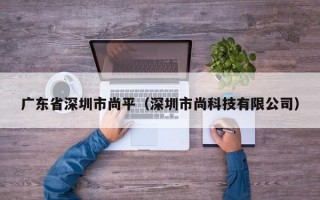 广东省深圳市尚平（深圳市尚科技有限公司）